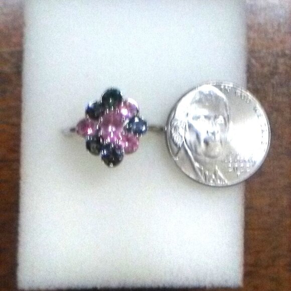 Multicolor Spinel Silver Ring - Picture 5 of 6